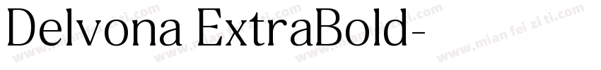 Delvona ExtraBold字体转换